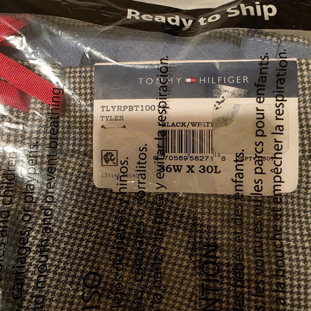 Tommy Hilfiger Black and White Checkered Trousers